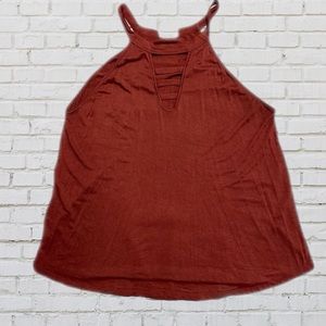 Burnt orange boutique tank worn once